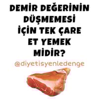 DEMİR EKSİKLİĞİ İÇİN TEK ÇARE ET DEĞİL 