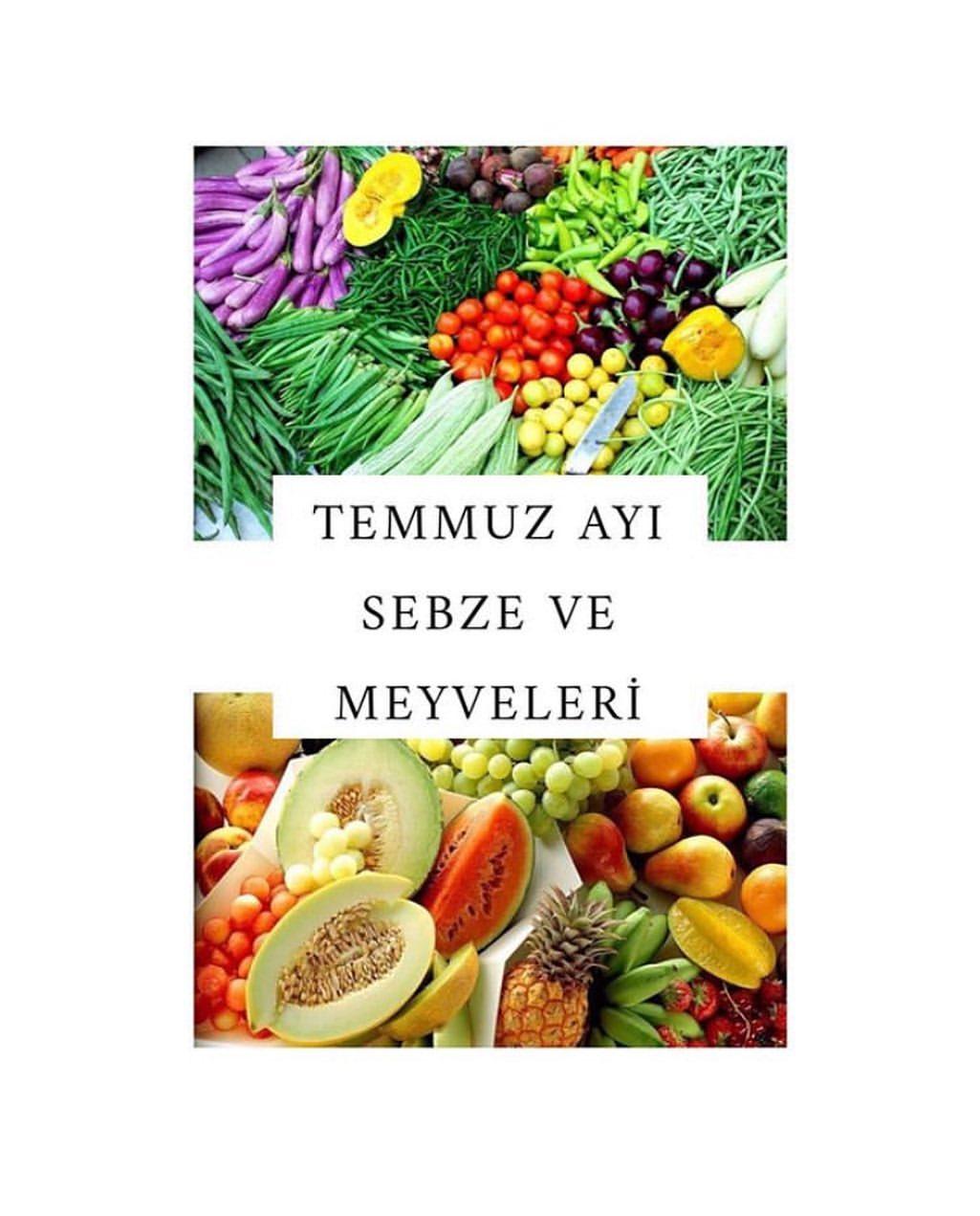 TEMMUZ MEVYE VE SEBZELERİ 