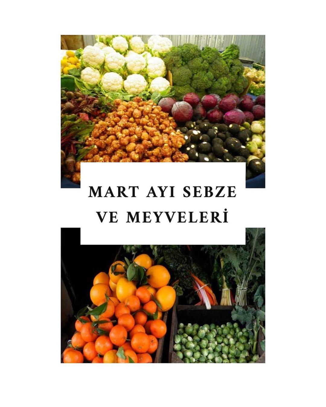 MART AYI MEYVE VE SEBZELERİ 