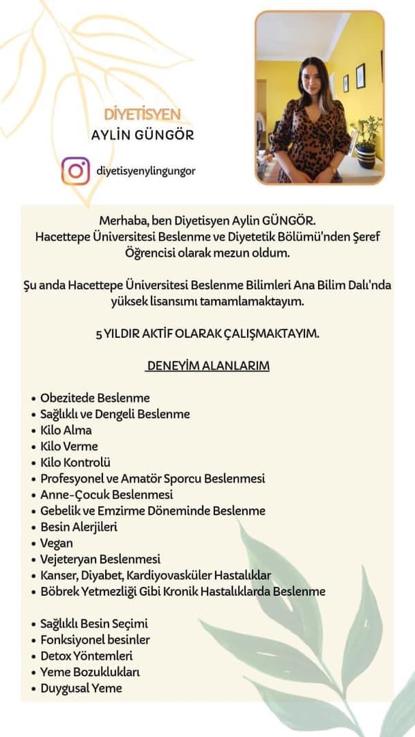 Uzman Diyetisyen Aylin Güngör - 12. Fotoğraf